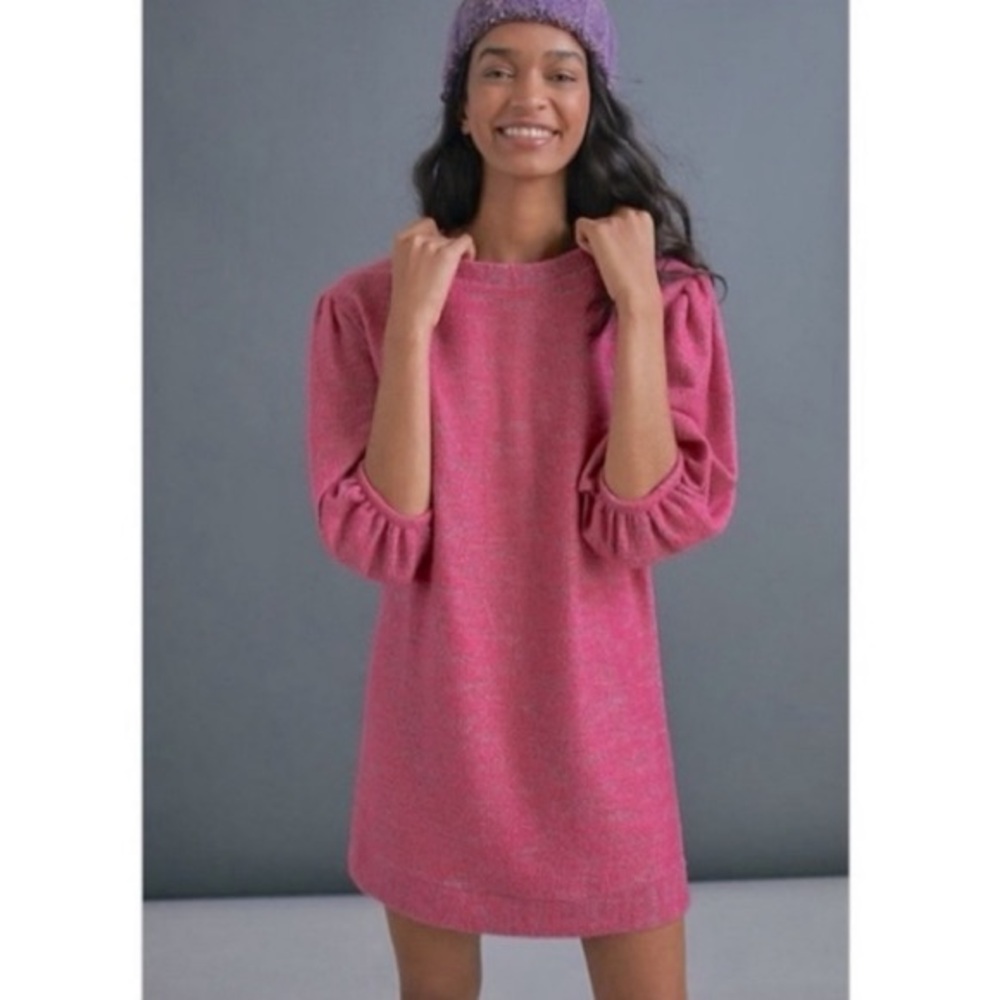 Anthropologie Saturday/Sunday Lyla Cozy Tunic Dress in Pink Size Small Petite - Picture 3 of 11